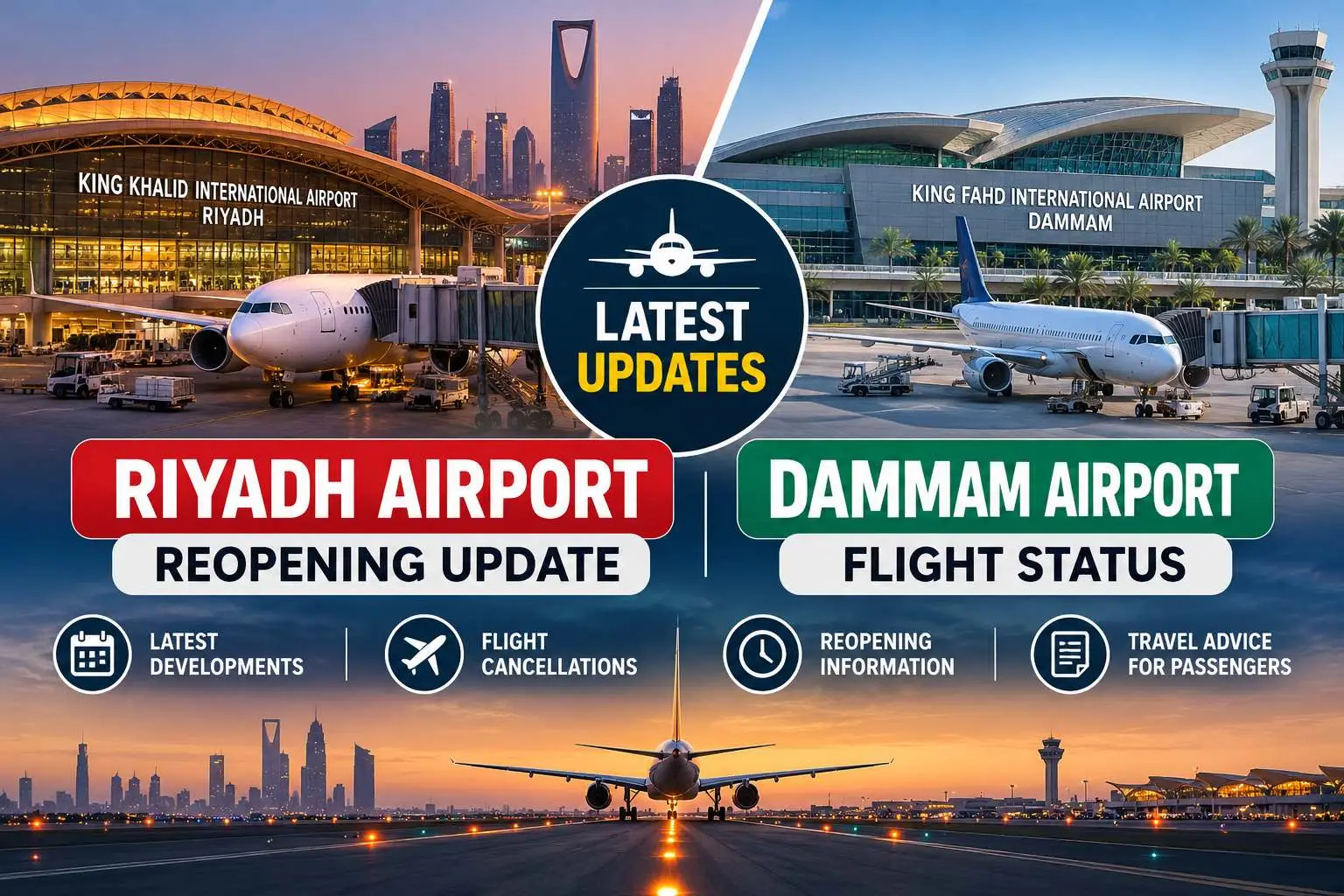 Riyadh Airport Reopening Update & Dammam Flight Status