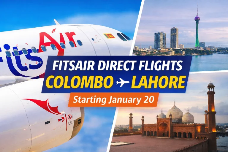 FitsAir Colombo to Lahore flights