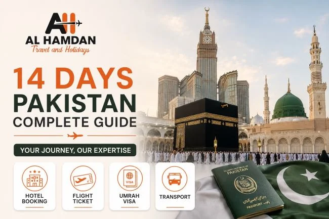 14 days umrah package from pakistan